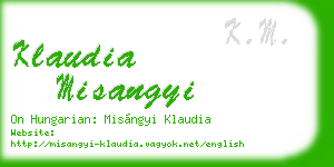 klaudia misangyi business card