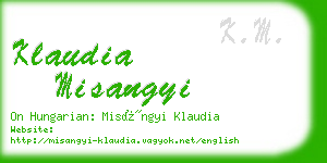 klaudia misangyi business card